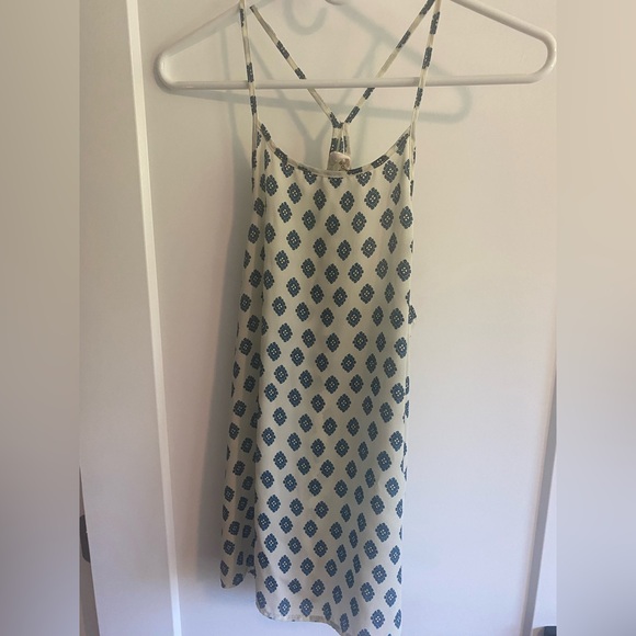 Le Sample tank top - chiffon cream and blue design - Picture 3 of 4